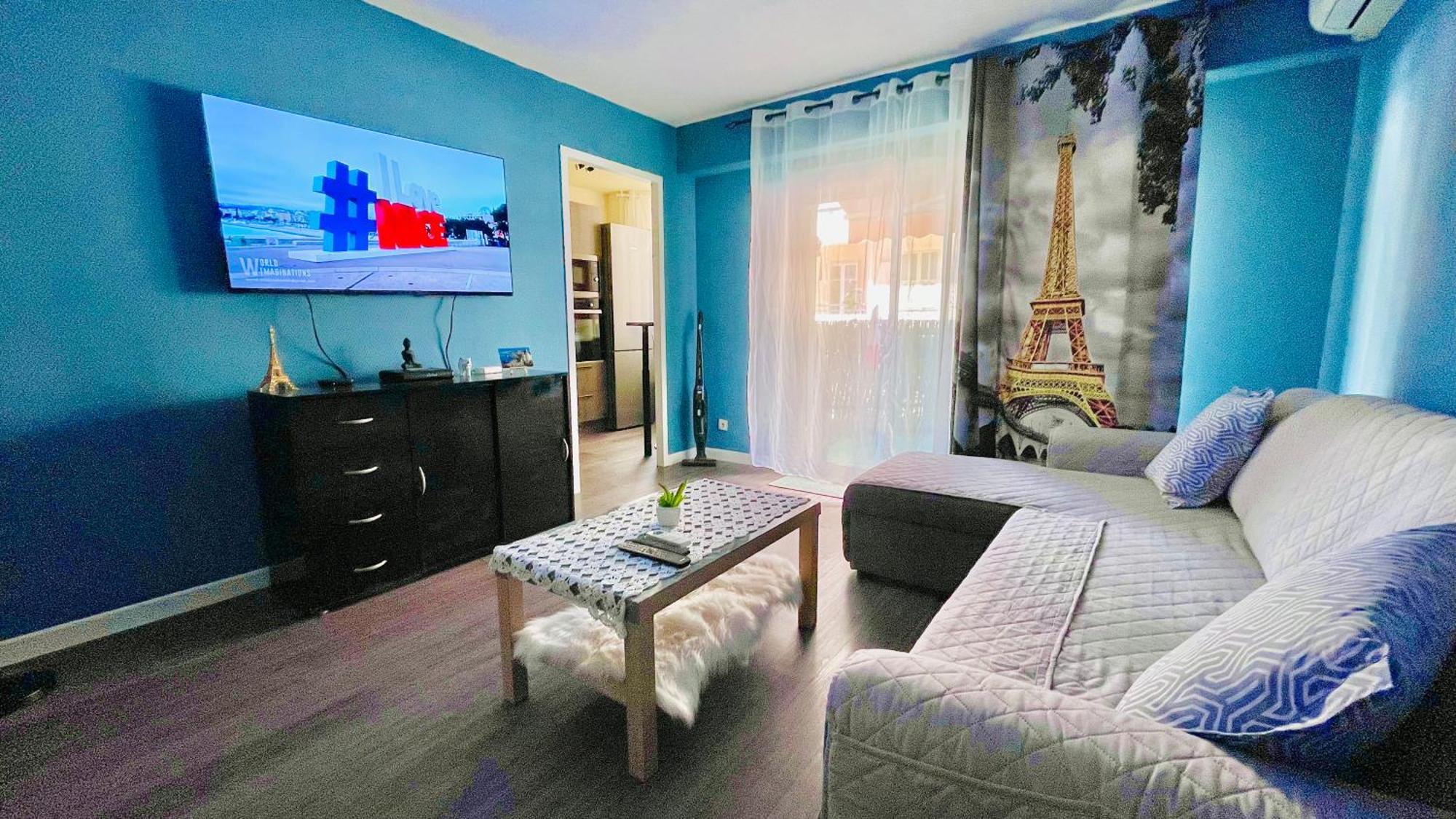 Confortable Studio A Nice Centre Cote Plage Bel Terrasse Paddle Buitenkant foto