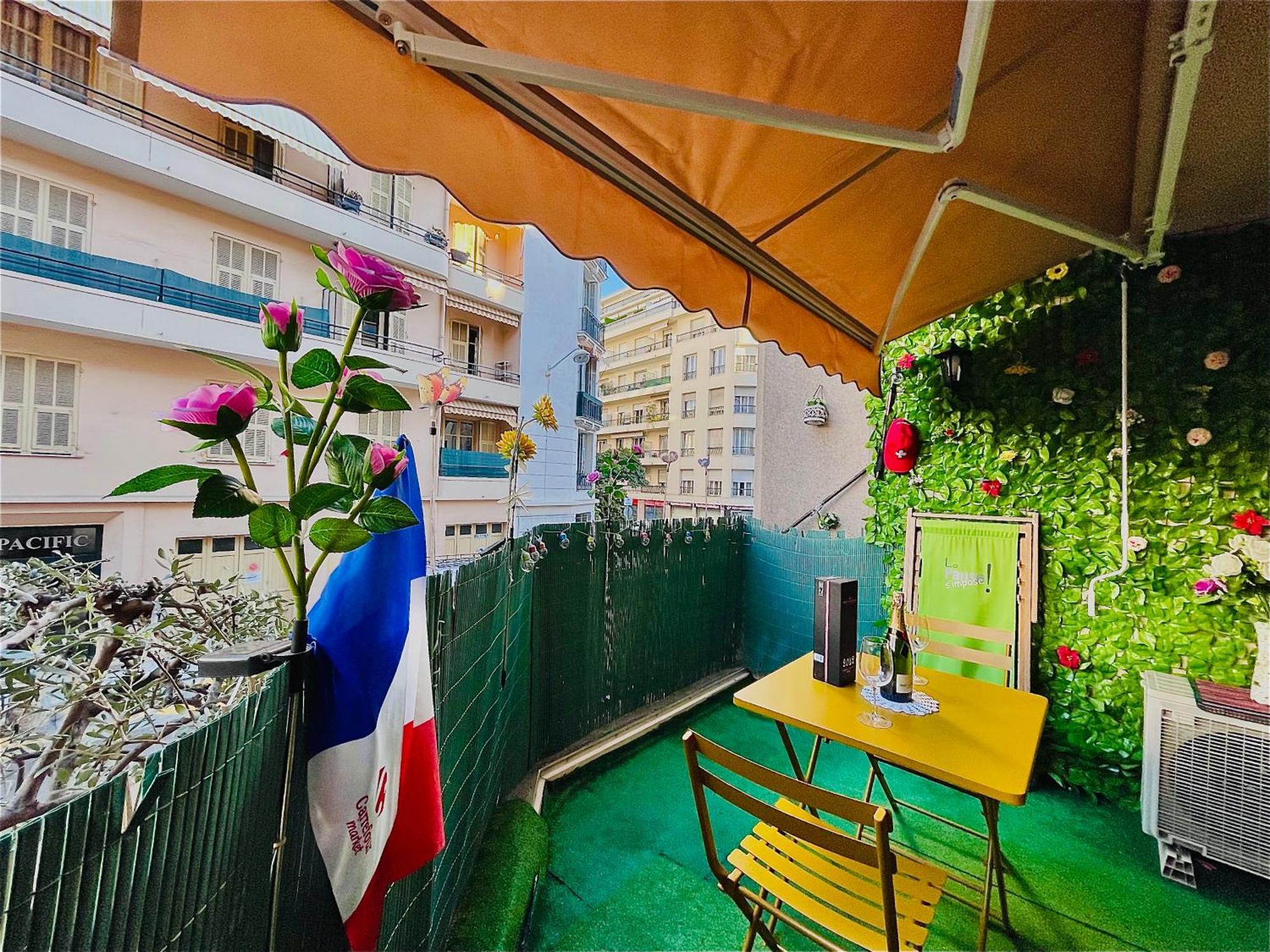 Confortable Studio A Nice Centre Cote Plage Bel Terrasse Paddle Buitenkant foto
