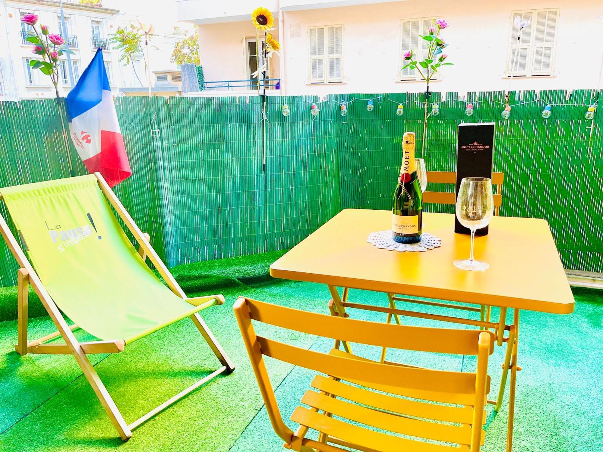 Confortable Studio A Nice Centre Cote Plage Bel Terrasse Paddle Buitenkant foto