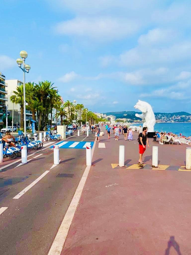 Confortable Studio A Nice Centre Cote Plage Bel Terrasse Paddle Buitenkant foto