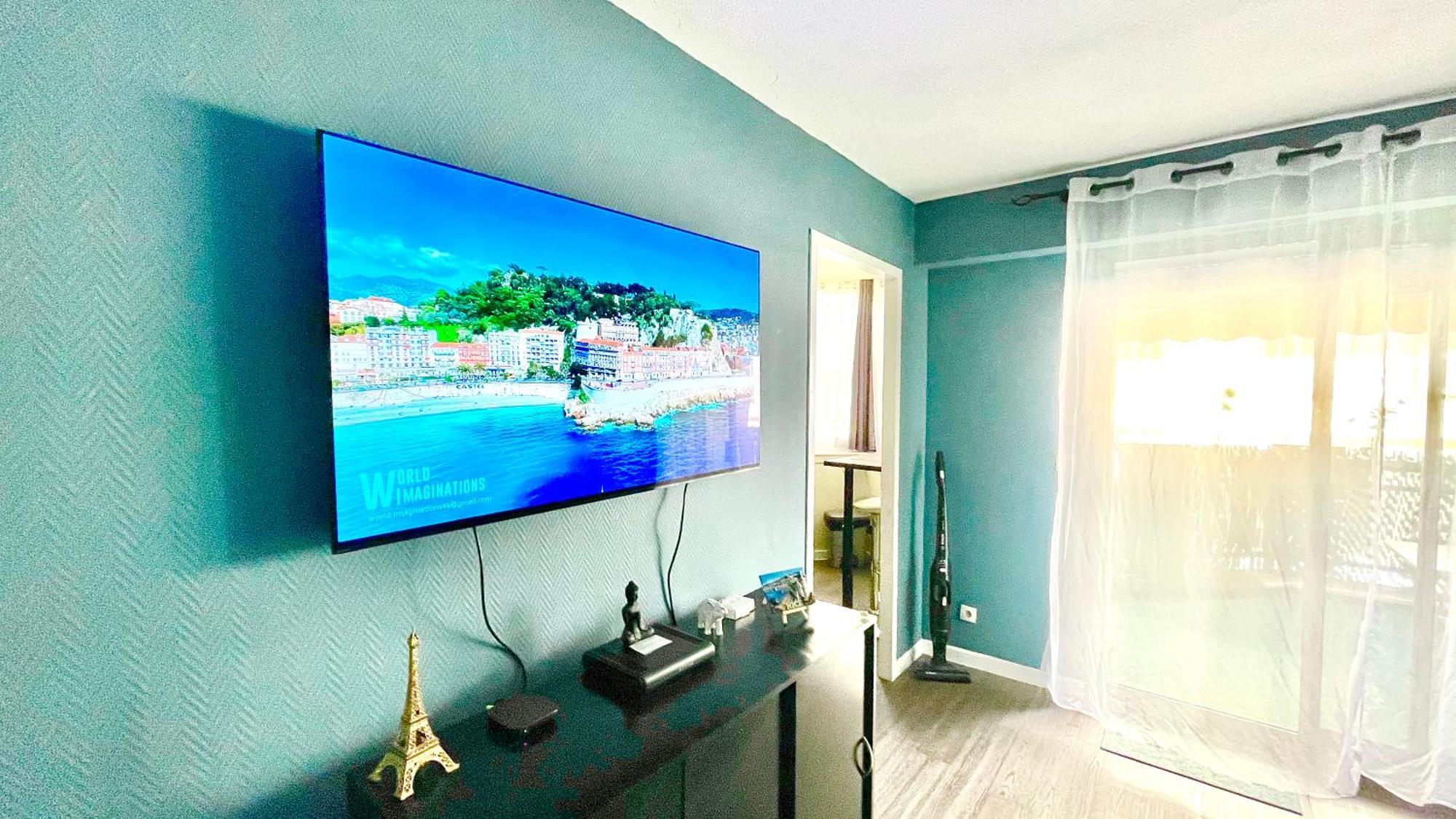 Confortable Studio A Nice Centre Cote Plage Bel Terrasse Paddle Buitenkant foto